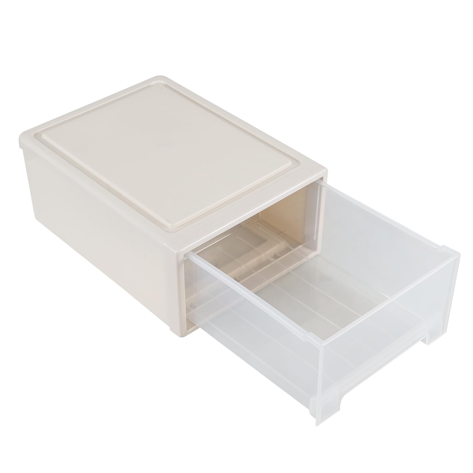 Cajones de almacenamiento de plástico de 18 L con cajones transparentes, cajones que ahorran espacio para organizar manualidades de oficina y hogar