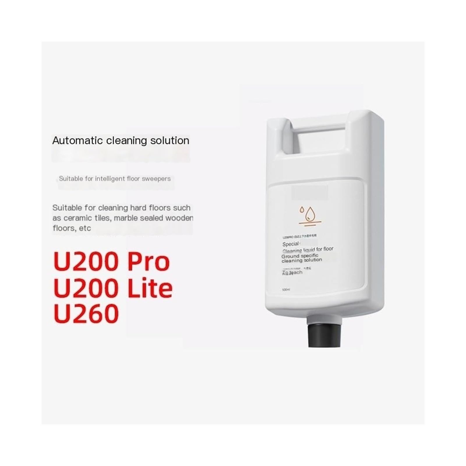 500 Ml (16.9 Onzas Líquidas), Líquido Limpiador De Pisos For Barredora. Compatible Para Uwant U260. Accesorios For Aspiradoras Y Limpiadores De Pisos.(2pcs)