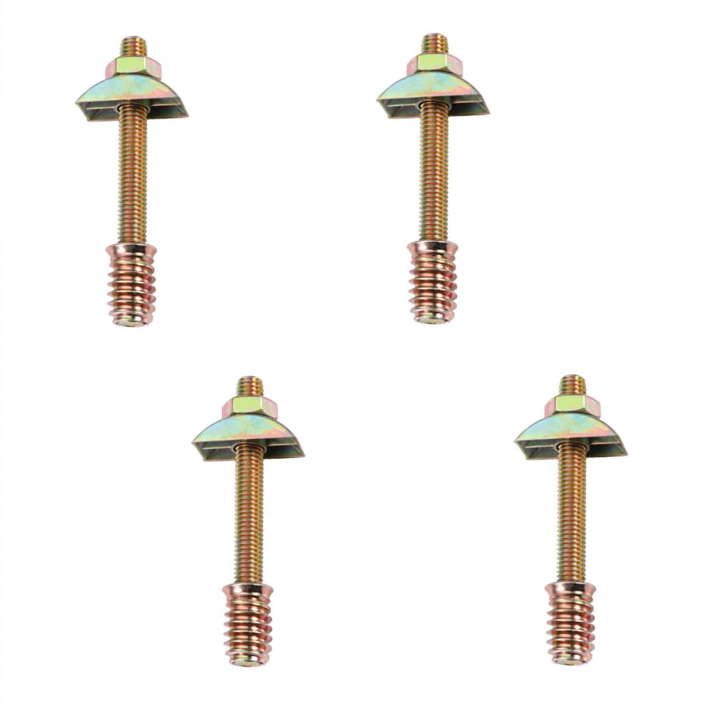 Pleenild 4Sets 4 in 1 Furniture Connecting Fittings with Half Moon Connectors Half Moon Washer Bolts Table Bed Assembly Fasteners for Cabinets Bunk Beds Headboards(M8*80mm)