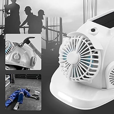 Hard Hat for Construction, Solar Fan Safety Helmet, Fast Cooling Working Helmet with 6 Solar Fan and Light, Bluetooth Answering Phone, Intelligent Voice, Sound and Light Alarm