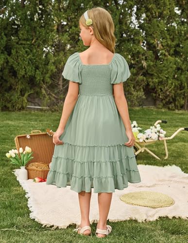 Vestido casual para niña con elástico cómodo GRACE KARIN que no aprieta 4