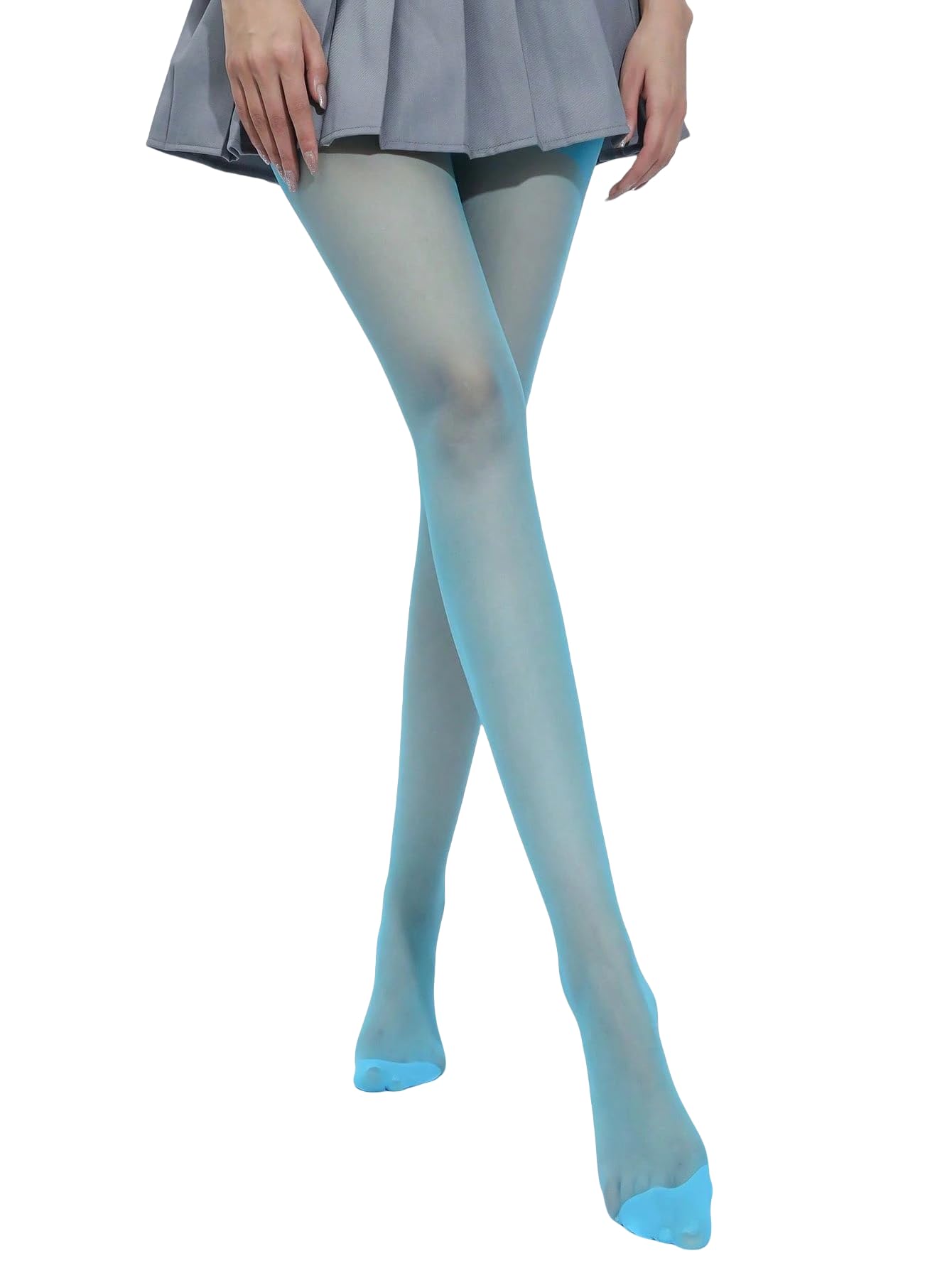 Malustar Bright Colour Sheer 10 Denier Tights (Blue)