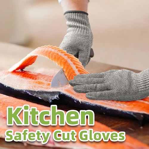 Image of Schwer 10 Pairs SlicePro A9 Cut Resistant Gloves, Food Grade, PR1501-G, L | Non PFAS, No Glass Fiber, for Kitchen Food Prep, Mandolin Slicing, Meat Cutting, Oyster Shucking, Fish Fillet Processing