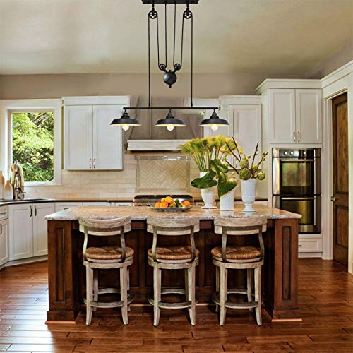 Pulley Pendant Light,Rustic Kitchen 
