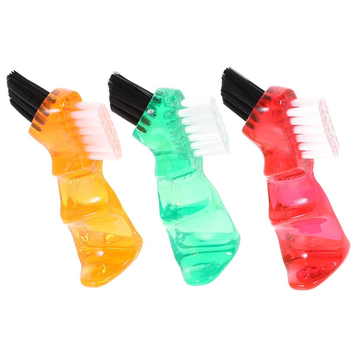 Homoyoyo 3pezzi Spazzola Pulizia Protesi Dentaria Piccola Multifunzione Manico Ergonomico Setole Doppia Faccia Colorata Per Personale Dentiera