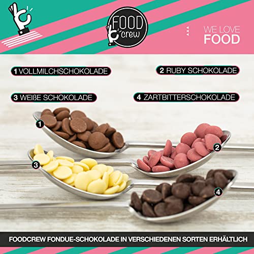 FOOD crew 900 g Belgische Ruby Schokolade Drops - Chocolate Chips – Callets Schokolade für Schokobrunnen – Schoko… – Bild 8