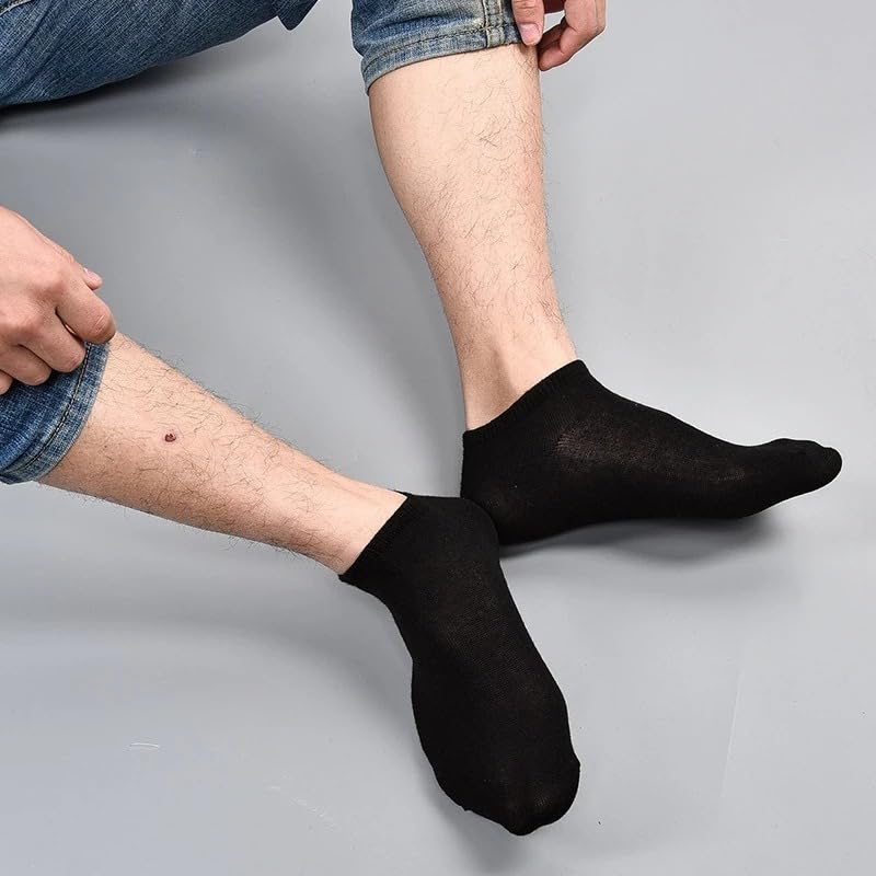 3 Pairs Men's Cotton Sports Socks - Non Slip, Breathable for Daily Wear & Summer, Fashion Simple Design2