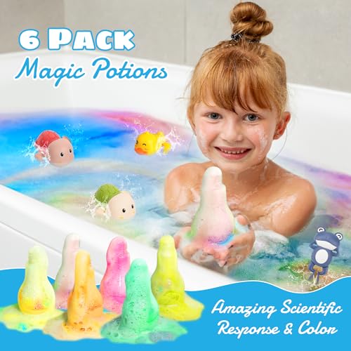Kids Bath Bombs kit - 6pcs Bubble Bottles & 2pcs Surprise Box Toy,Interactive Science Toys for Kids,Fun Bubble Bath gift丨Idea Birthday Gifts for Girls Boys-8-Pack - Image 3