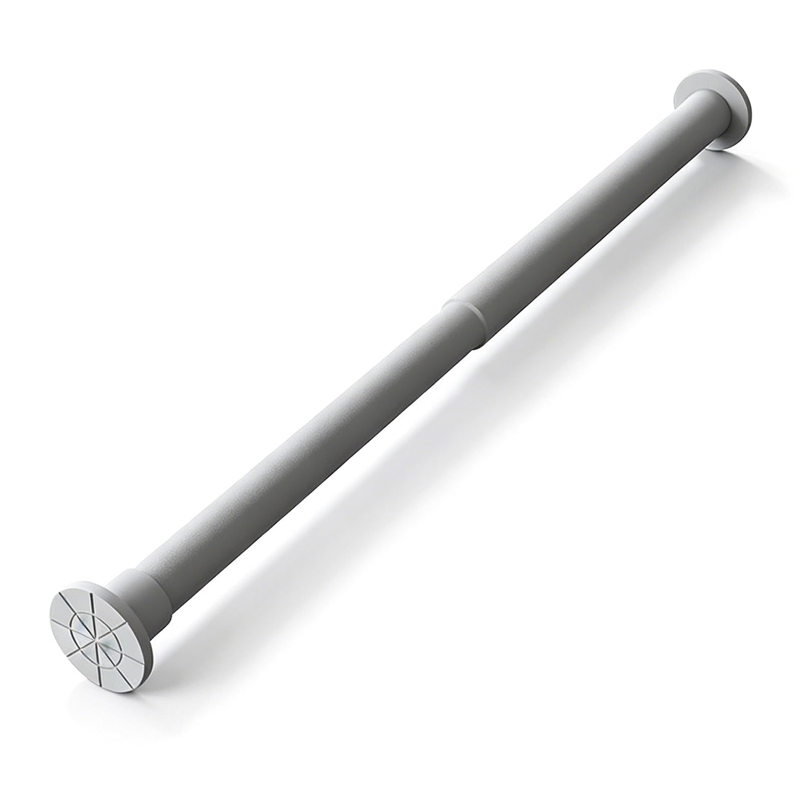 Duschvorhangstange Ohne Bohren, 50 Bis 290 cm Verstellbare Stange Zum Klemmen für Kleiderschränke, Waschküche, Schuhschränke und Badezimmer(Gray,90-160cm/36-63in)