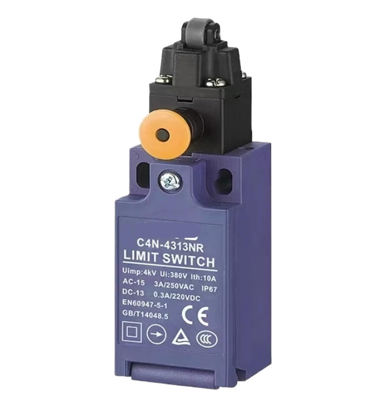 Cleufwko One Color C4n-4313Nr Limit Switch,Roller Arm, 1No/1Nc Ip67 Waterproof, 10A 500V