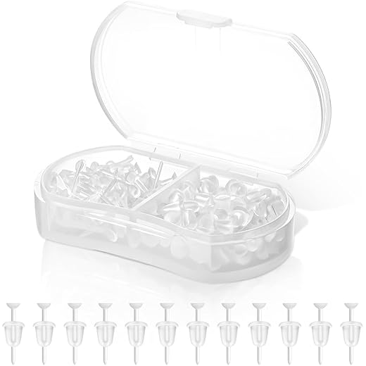 MAYCREATE Clear Earrings Kit 100Pcs