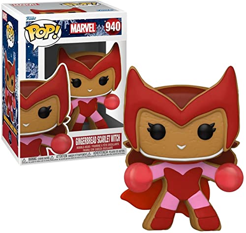 POP Marvel: Holiday, Gingerbread Scarlet Witch Funko Pop! Vinyl Figure (Bundled with Compatible Pop Box Protector Case) - Image 2