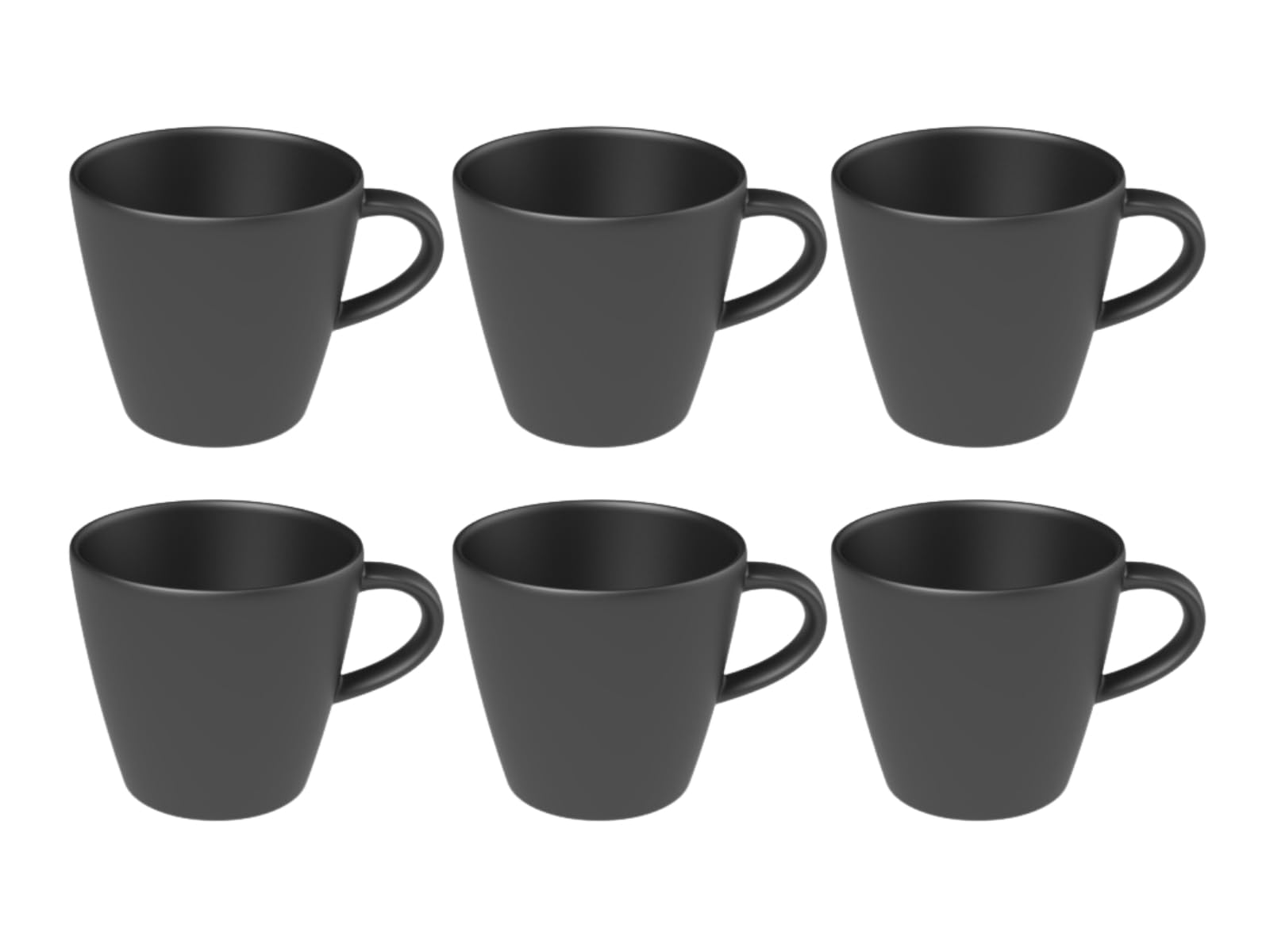 Villeroy & Boch Manufacture Rock Coffee Cup 220 ml Set of 6 Black Porcelain