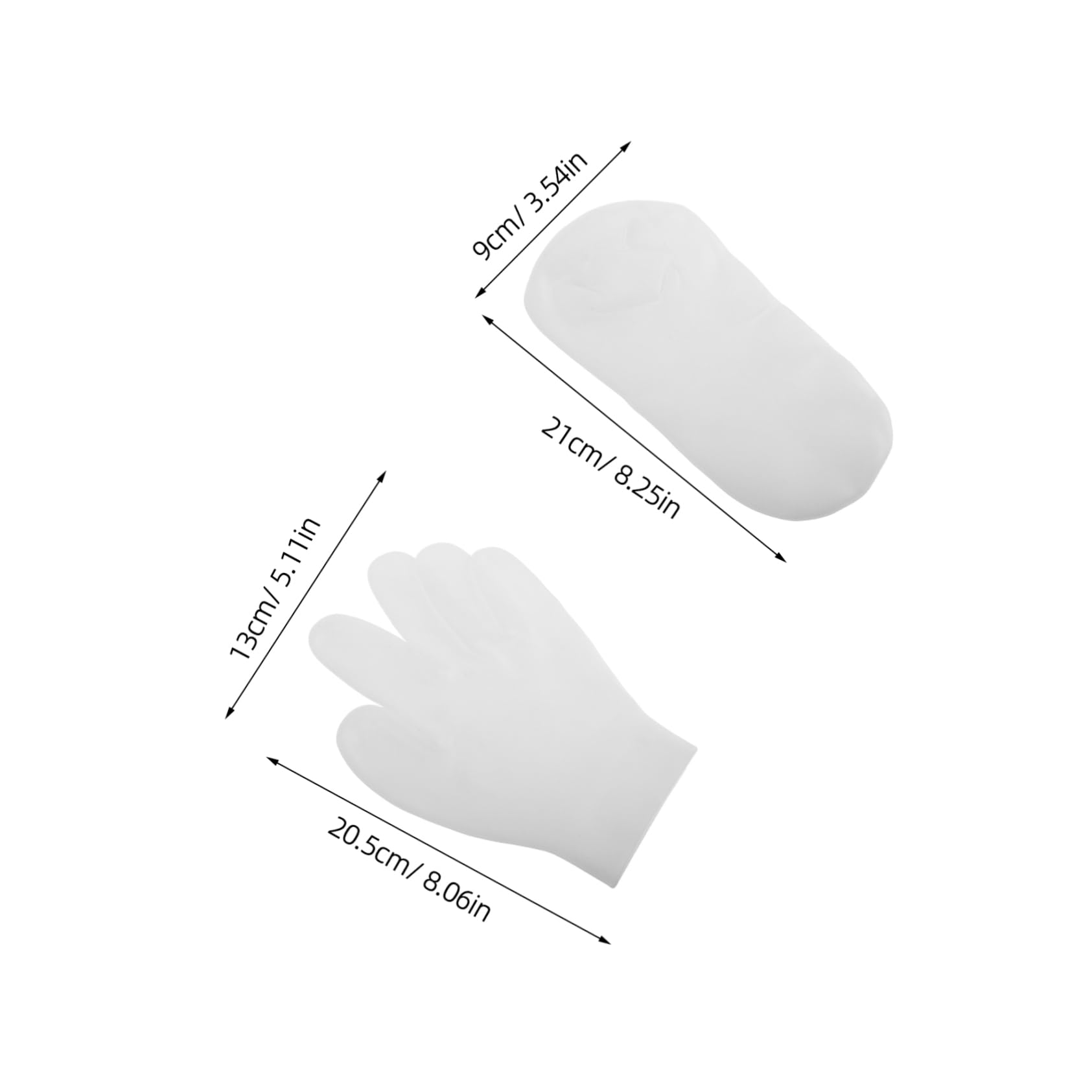 TOYANDONA 8 Calzini e Guanti in Silicone Gel per Piedi e Mani Idratanti Esfolianti e Riutilizzabili della Secca e Screpolata Elasticizzata per Rigenerazione e Morbidezza