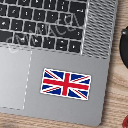 Image of (3PCS) United Kingdom Flag stickers, Countries Flag Stickers - Waterproof Vinyl Decals For Laptops, Tumblers, Water Bottles, Books, Scrapbooks, Size 3 x 1.7 Inch