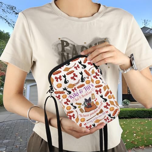 Kiki&Jiji’s Bed And Breakfast Inspire Crossbody Bag Kiki's Anime Lover Gift Black Cat Lover Shoulder Bag Animated Themed Gift4