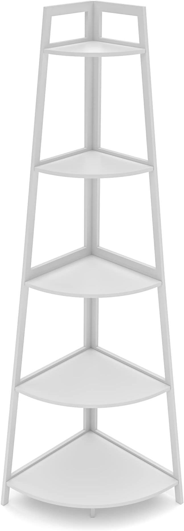 WTZ Corner Shelf, 5 Tier Bookshelf, 70.8 Inch Tall Bookcase