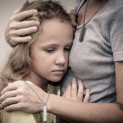 Sureio Urn Necklace for Men Women Bar Urn Necklace for Ashes Stainless Steel Mom Memorial Cremation Jewelry Pendant Keepsake4