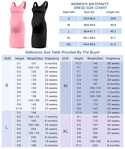 Rnxrbb S-2Xl Women Summer Sleeveless Maternity Dress Pregnancy Tank Scoop Neck Mama Clothes Casual Bodycon Clothing,Navy M thumb #5