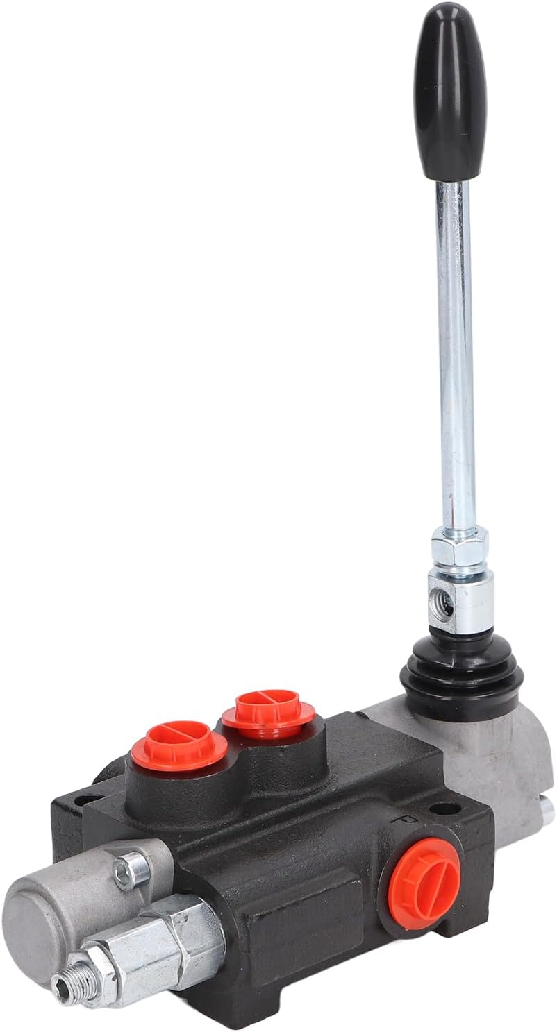 Hydraulic Flow Control Valve Kit, 1 Spool Double Acting with Adjustable Relief Bar Control Handle Tractor Accessory for Forklifts, Sanitation Vehicles