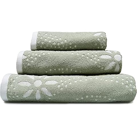 Allure Floral Geo Design Cotton Bath Sheet Cover
