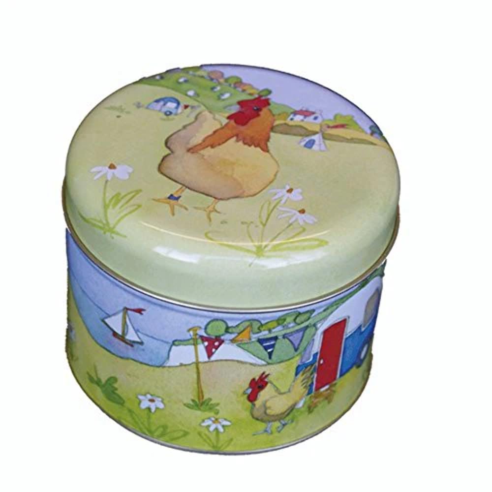 Emma Ball Multicolor Glamping - Caravan/Camping - Colourful Short Round Tea Caddy - 8Cm