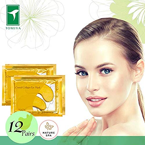 New Crystal 24K Gold Collagen Eye Mask, Anti Aging, Anti Wrinkle, Puffy Eyes, Remove Bags & Dark Circles Under Eye-131027