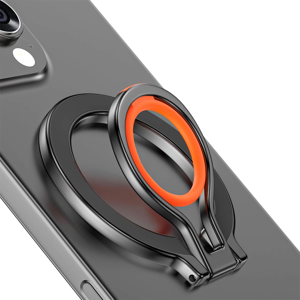 ZORBES® Magnetic Phone Grip Holder for Mag-Safe Ring Stand Holder Adjustable Kickstand for iPhone 17 16 Pro Max 15 14 13 12, Finger Loop Stand with Silicone Finger Strap, Wireless Charging Compatible-image-28