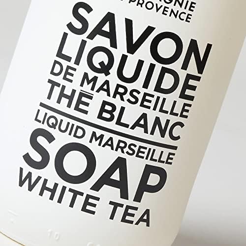Miniatura 3 de Compagnie de Provence Savon de Marseille - Jabón líquido extra puro, té blanco, botella con bomba de vidrio de 16.9 onzas líquidas