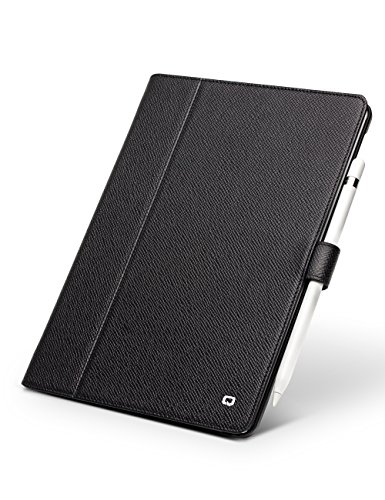 Ipad Mini 4 Case, Qialino Genuine Leather Protective Cover Ipad Stand Folio Case For Apple Ipad Mini4 (With Pencil Holder, Card Slot, And Auto Sleep/Wake Up),Black #TOP5