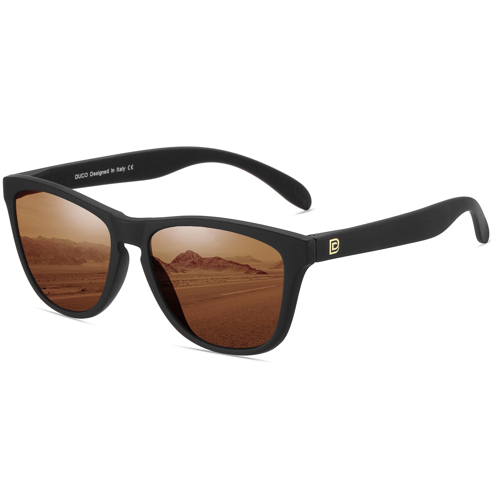 DUCO Retro Round Polarized Sunglasses for Men Women Driving Sun Glasses UV400 Protection Lightweight Frame Shades 3002