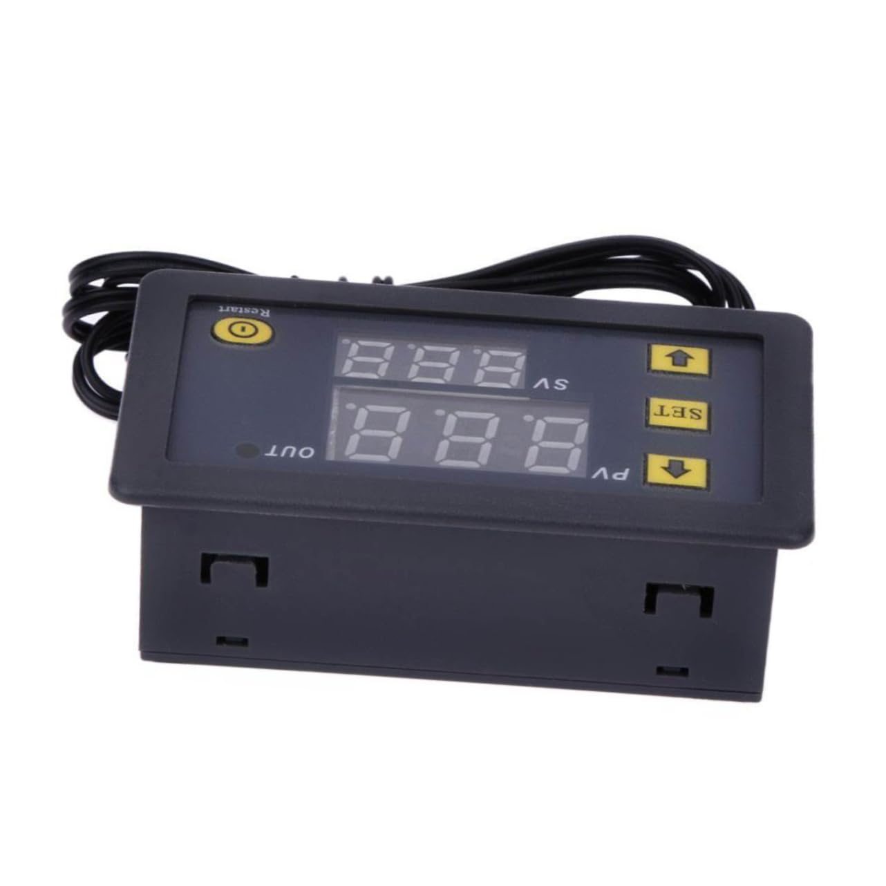 Healeved 2pezzi Regolatore Di Temperatura Digitale Con Display Lcd Per Casa e Ufficio Sensore Controllo Efficiente e Affidabile Relè Per Alta Potenza Nero