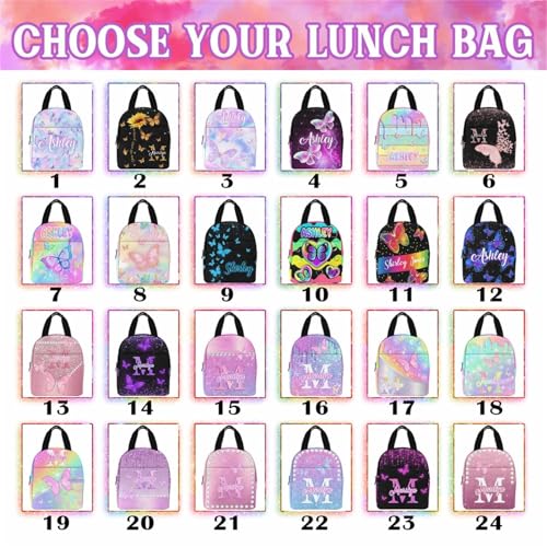 Personalized Kids Schoolbag Backpack and Lunch Bag Sets with Name Multi Color Customized Backpack for Girls Custom Toddler School Bag for Travel, Work and School3
