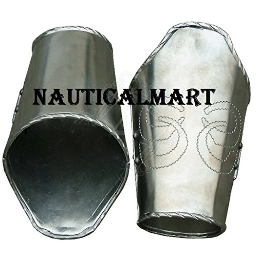 NauticalMart Plate Armour Pair of Short Engraved Cannons