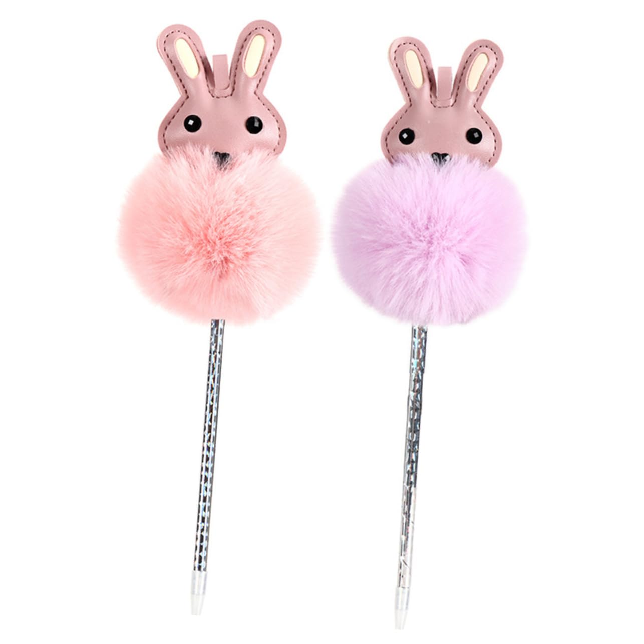 Lurrose 18 Pcs stylo gel créatif Stylos Gel s bille crayon bille pen enfant lapin balle en peluche
