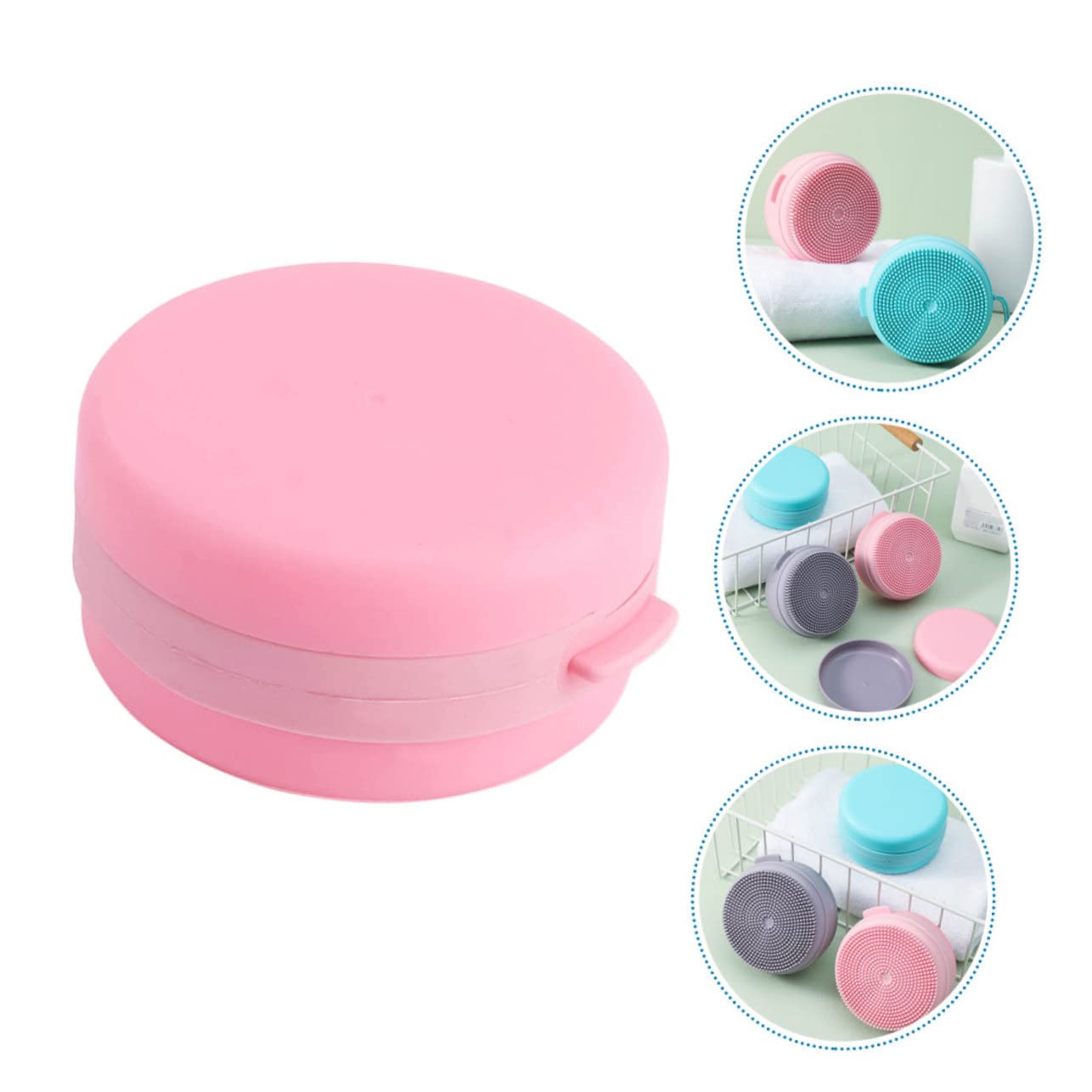 4 pezzi Spazzola Doccia Silicone per e Schiena Esfoliante e Massaggiante per Adulti Design Appendibile per Facile Conservazione e Ricca