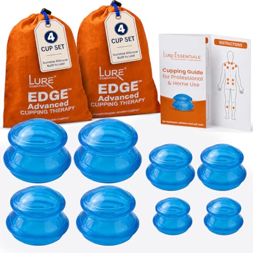 Silicone Cupping Therapy Set 8-Cup Kit (2 Pack) for Massage