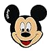 Toppe termoadesive - Mickey Mouse Disney comico bambini - nero - 6,5x6,5cm - Patch Toppa ricamate Applicazioni Ricamata da cucire adesive