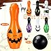 Soulchen 7 Pcs Giant Halloween Inflatable Bowling Set, Includes 6 Giant 24.4? Pins, 1 Piece 7.8? Ball, Jumbo Halloween Bowling Games Set for Outdoor Indoor Activities Decor