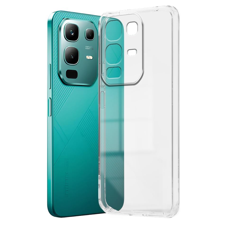 Image of COVERBLACK Flexible Rubber Case Back Cover Compatible for Infinix X6857B / Note 50x 5G - Transparent