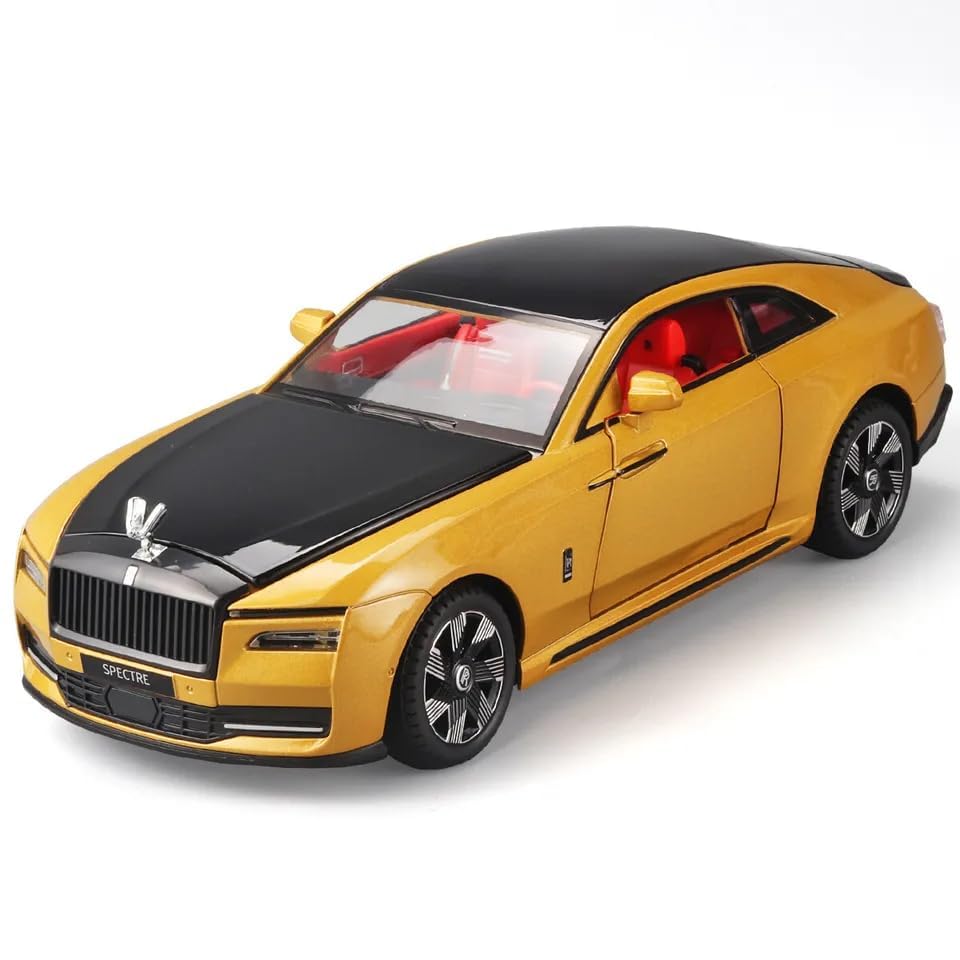 Image of New Model Rolls Royce Spectre Toy Car 1:24 Diecast Scale Model Metal Pull Back Toy car for Kids with Openable Doors & Light, Music Toy Vehicle for Kids - Colors as Per Stock(Design-69)