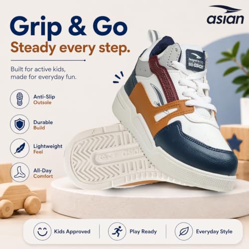 Image of ASIAN Men's MEXICO-11 Casual Sneaker Shoes with Synthetic Upper Lightweight Comfortable Mid Top Sneaker Shoes for Men's & Boy's