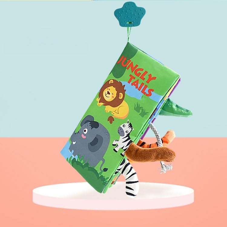 Libro Bebe Juguetes Bebes 0 3 6 Meses, Libro Bebé con Animales 3D, Libro Interactivo Blandos para Bebe Recien Nacido Niños, Animales Libro Sensorial Suave de Actividades para Bebé