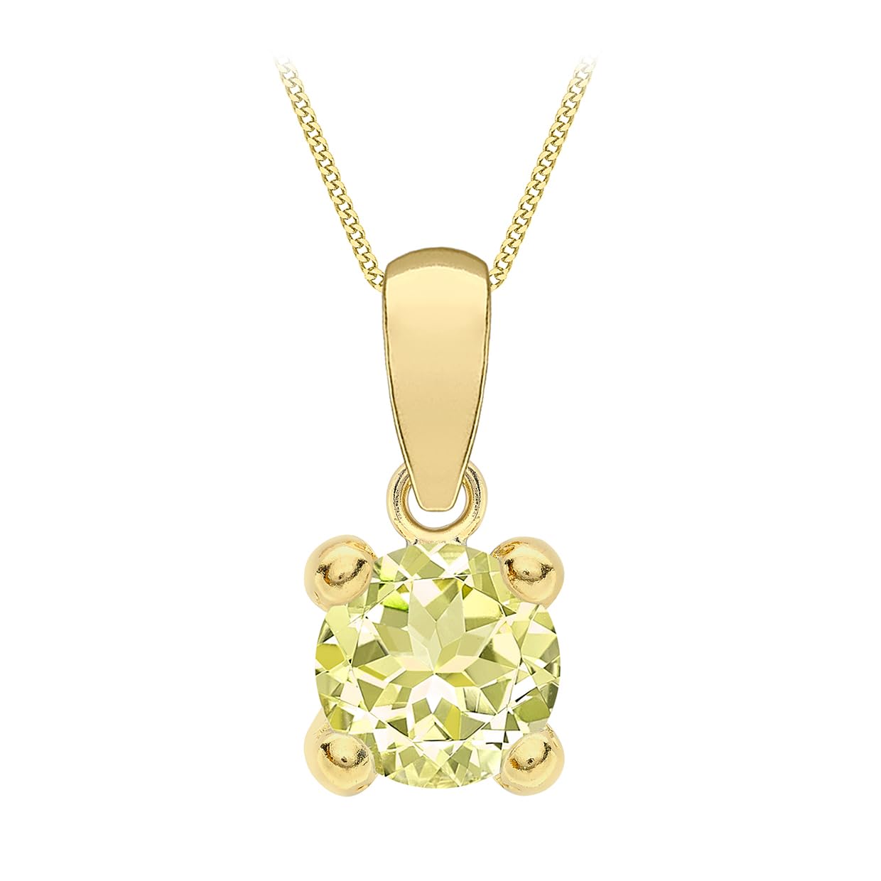 Amazon Essentials Collier avec Pendentif en or 9 Carats avec Pierre de Naissance (précédemment Amazon Collection)