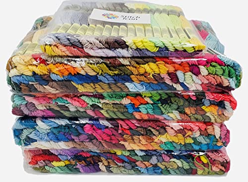 482 Colors - Premium Egyptian Cotton - Stitch Icon Cross Stitch Embroidery Thread All 447 Colors Set Plus 35 Colors Collection