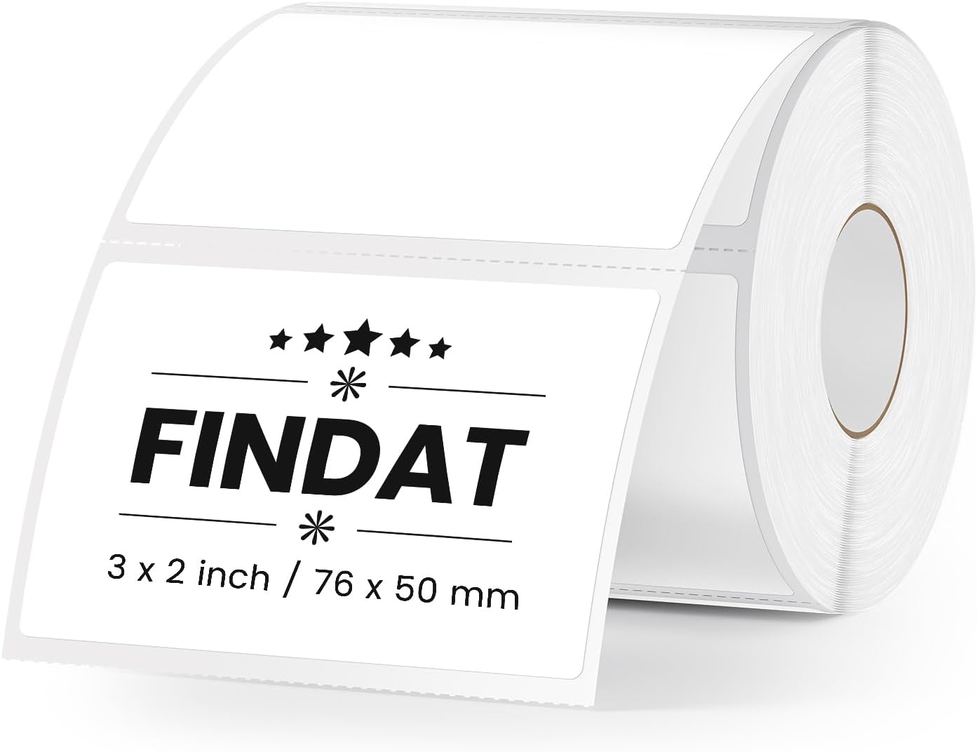 White Rectangle Thermal Labels 3 x 2 Inch Vinyl Square Stickers Waterproof Multi-Purpose Self-Adhesive Removable Name Tags for Office Business DIY Logo 500 PCS