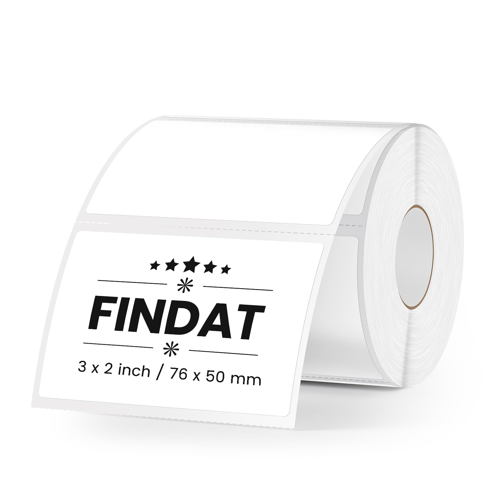 White Rectangle Thermal Labels 3 x 2 Inch Vinyl Square Stickers Waterproof Multi-Purpose Self-Adhesive Removable Name Tags for Office Business DIY Logo 500 PCS