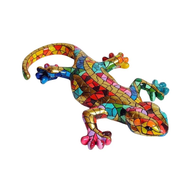 Salamandre mosaïque 36 cm Barcino Carnival statuette lézard