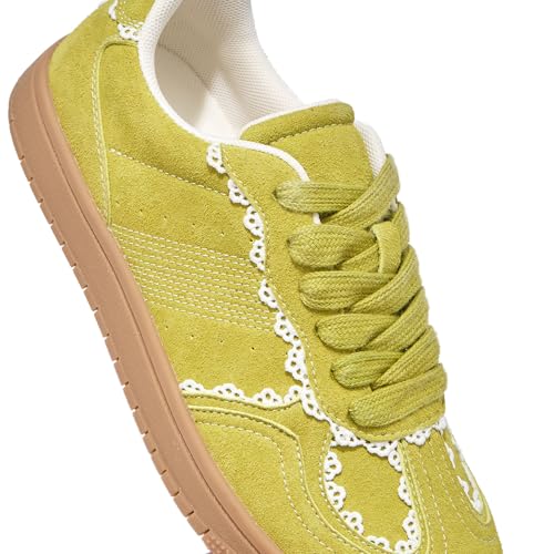 Women's Sneakers Gum Sole Tennis Skate Shoes Lace-up Walking Shoes Casual Anti Slip Low-Top Sneaker Footwear4