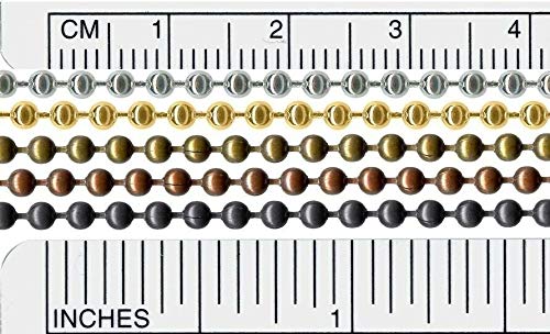 5 Feet Gold Brass Steel Bulk 2.4mm Ball Chain